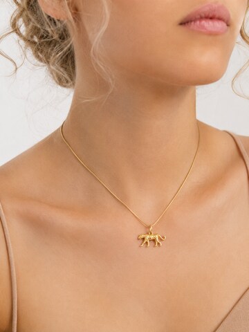 Fräulein Wunder Kette 'Sara Leopard'‌‌ in Gold: Vorderseite