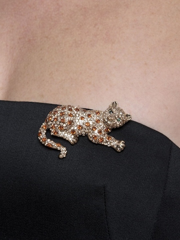 Addicted2 Broška 'Mabel leopardo spilla con cristalli rossi' | zlata barva
