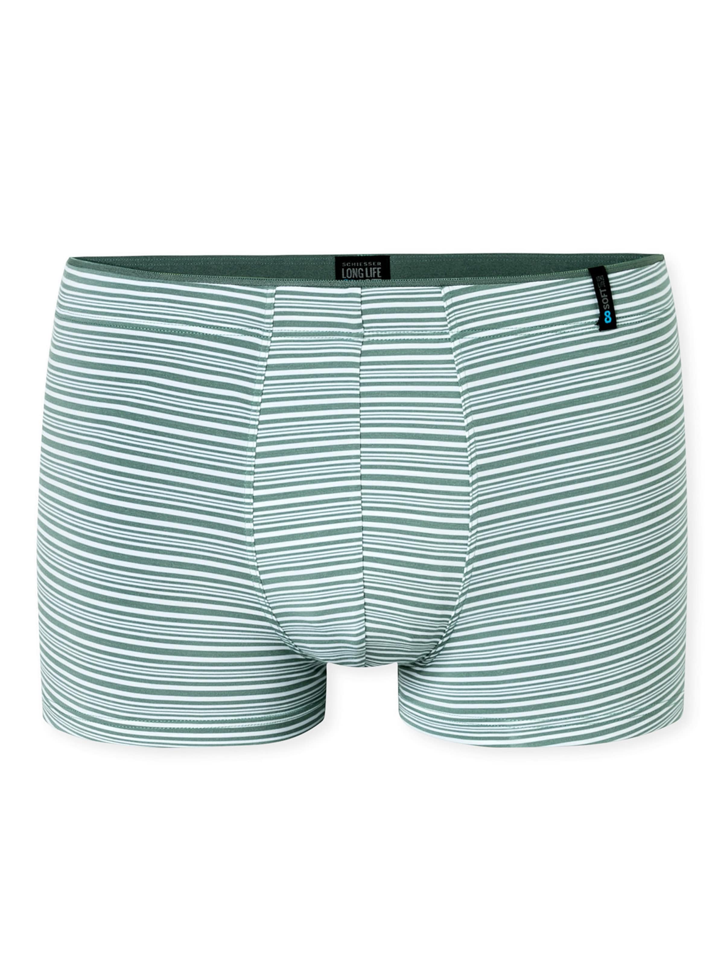 SCHIESSER Trunk ' Long Life Soft ' in Grün: Vorderseite