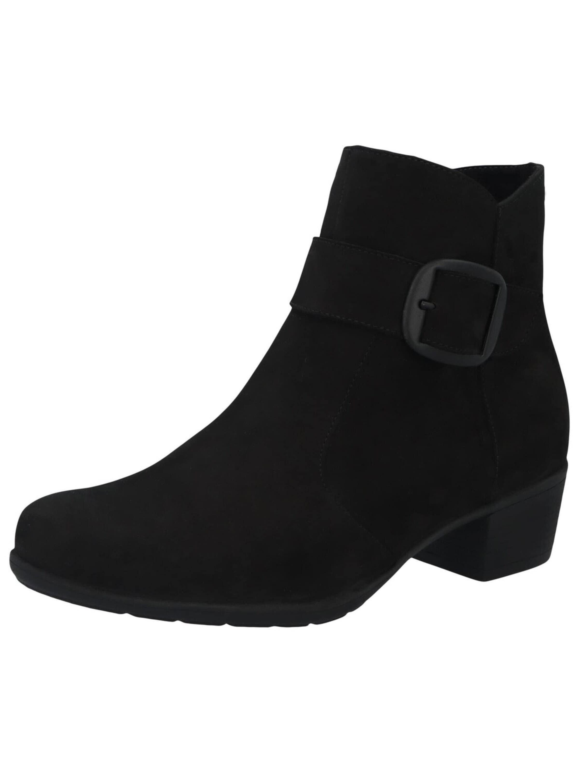 SOLIDUS Bootie 'Stiefelette Damen 35025 00177 Echtleder in schwarz' in Black: front