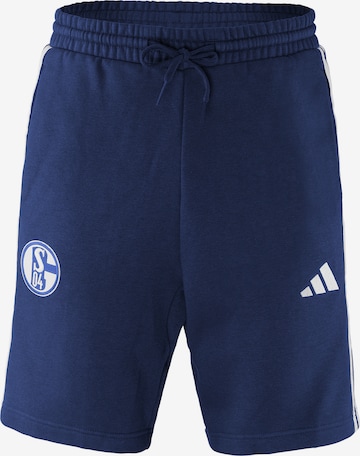ADIDAS PERFORMANCE Regular Urheiluhousut 'FC Schalke 04' värissä sininen: etupuoli