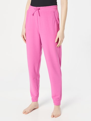 NIKE Tapered Sportbroek in Roze: voorkant