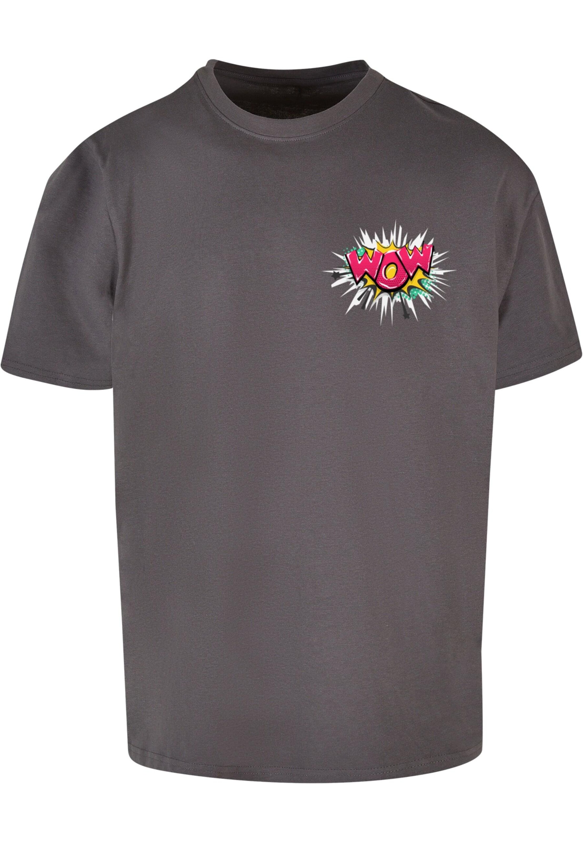 T-Shirt 'Wow Comic' Merchcode en gris : devant