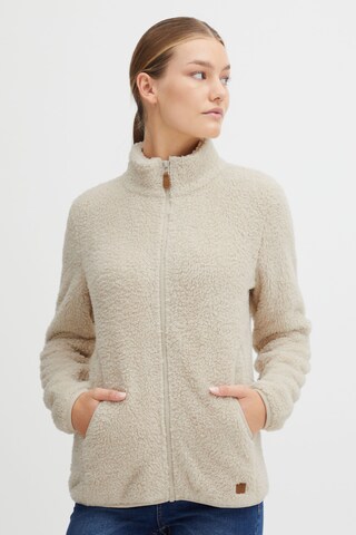 Oxmo Fleece jas in Beige: voorkant