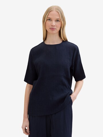 Camicia da donna di TOM TAILOR in blu: frontale