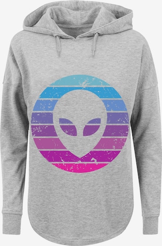 F4NT4STIC Sweatshirt 'Alien Kopf' in Grau: Vorderseite