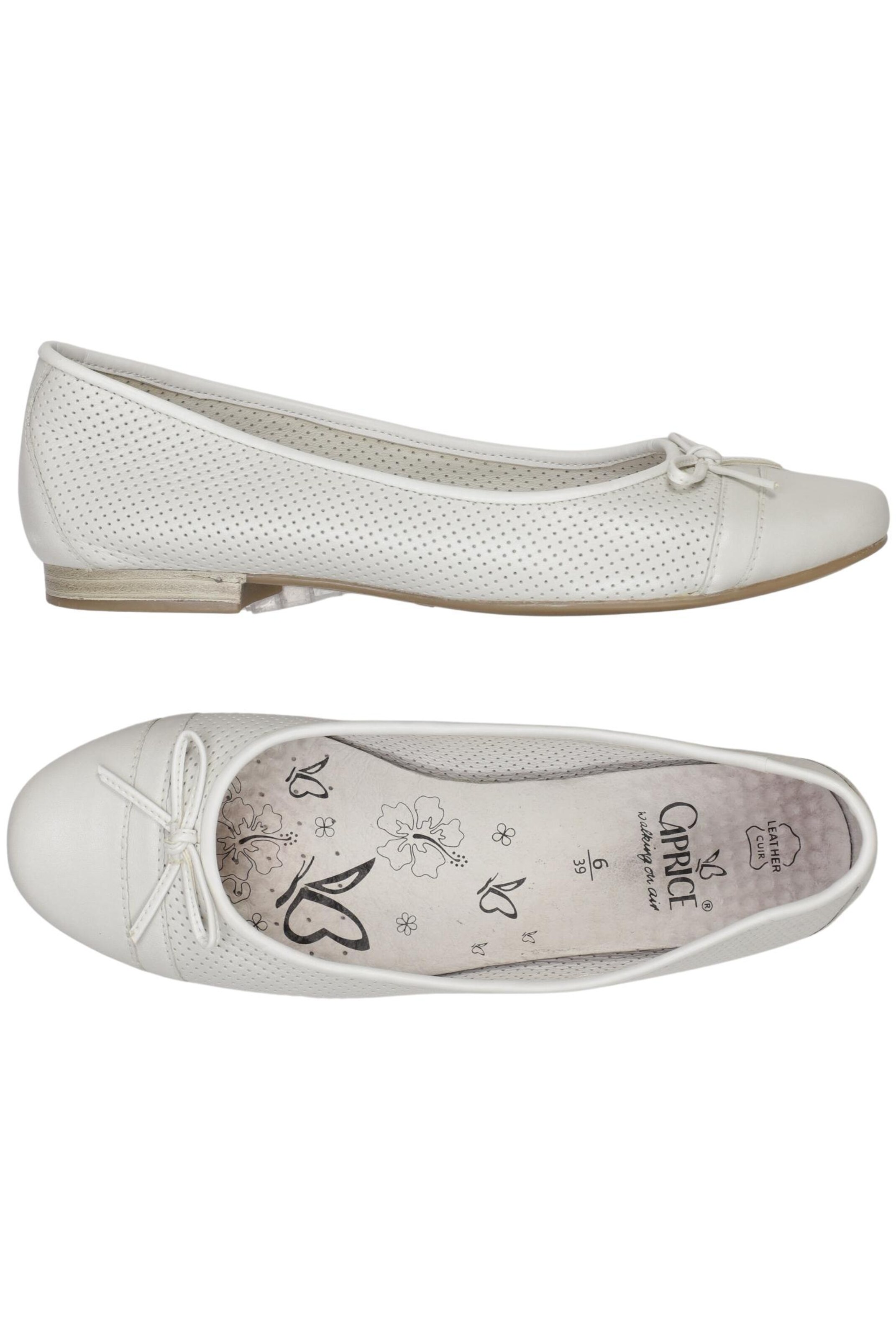 CAPRICE Flats & Loafers in 39 in White: front