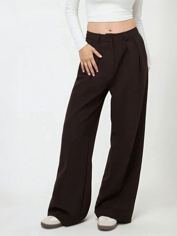 Hiccup Wide Leg Hose in Braun: Vorderseite