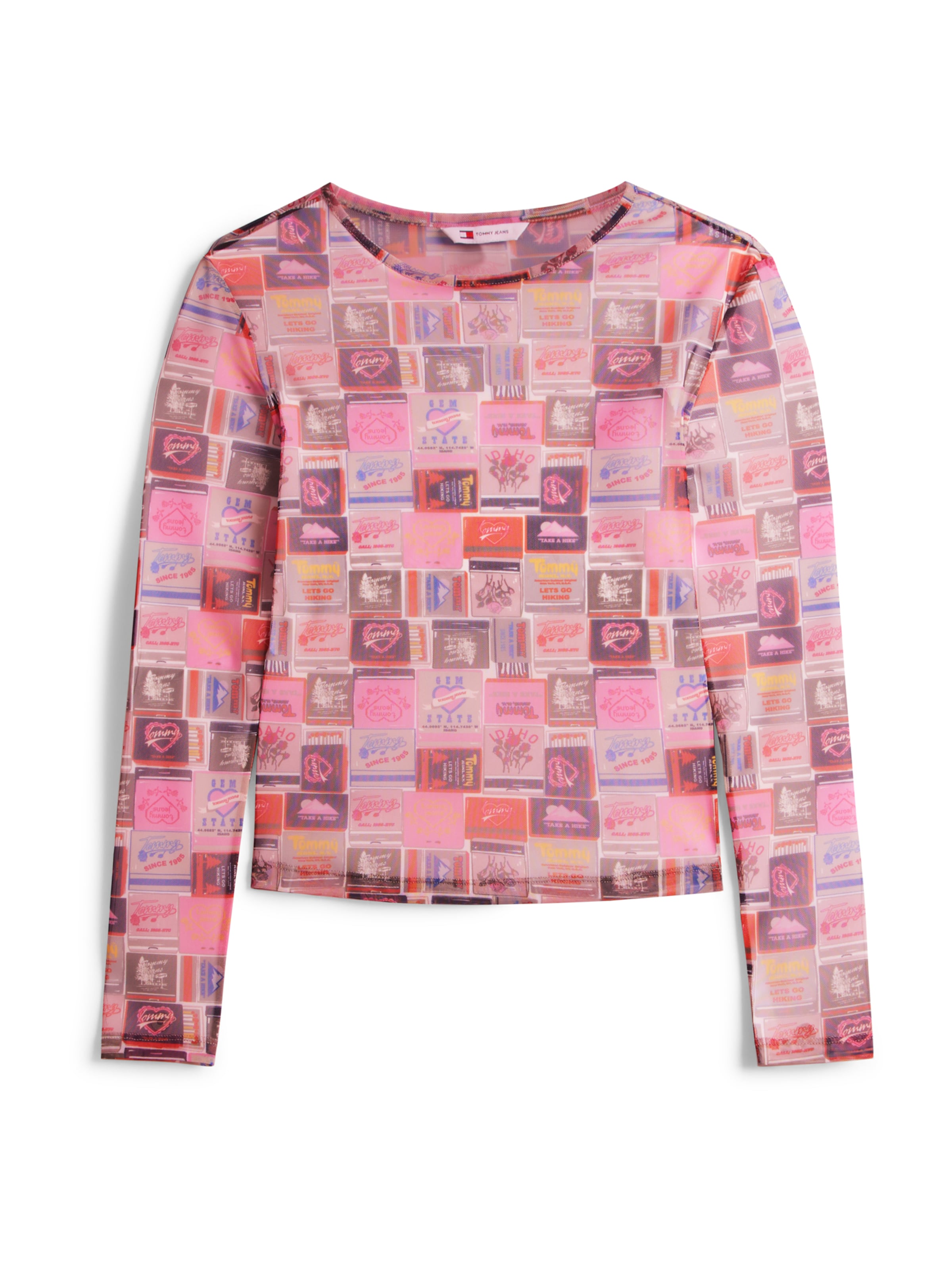 Tommy Jeans Shirt 'AOP' in Pink: Vorderseite