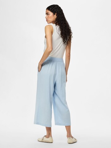 PIECES Wide leg Broek 'PCSastina' in Blauw