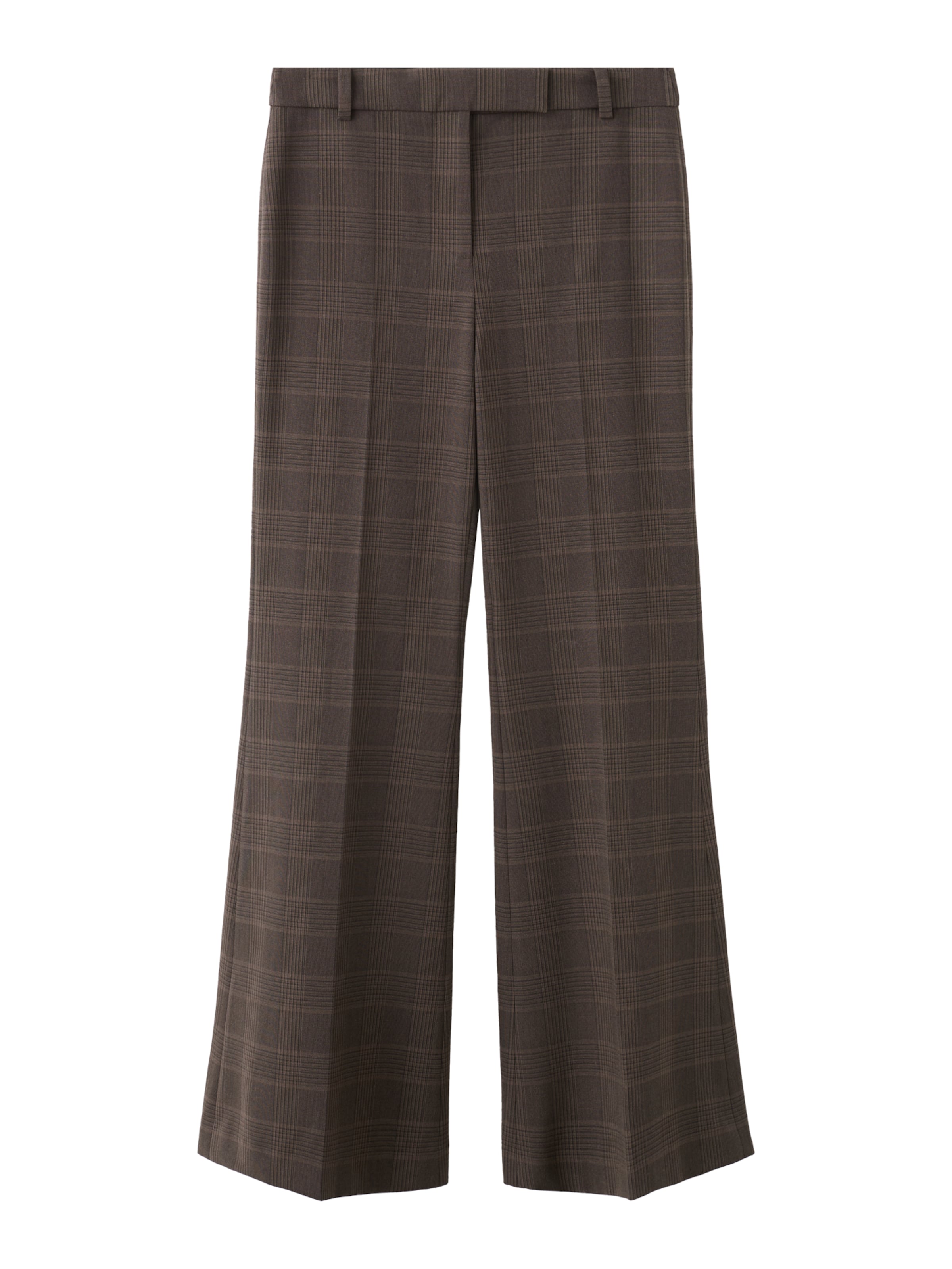Effilé Pantalon à plis MANGO en marron : devant