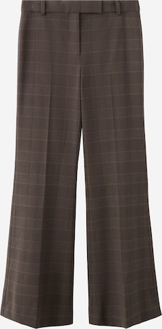 MANGOTapered Hlače na crtu - smeđa boja: prednji dio