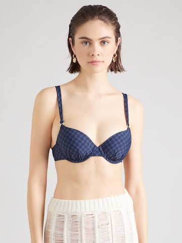 JOOP! - Soutien de tecido Top de biquíni em azul: frente