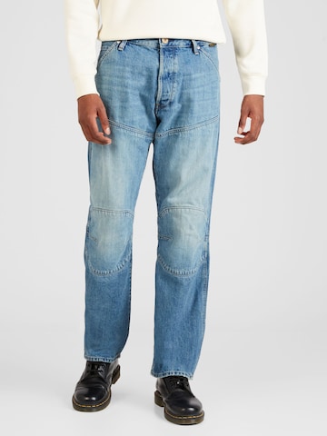 G-Star RAW - regular Pantalón vaquero plisado en azul: frente