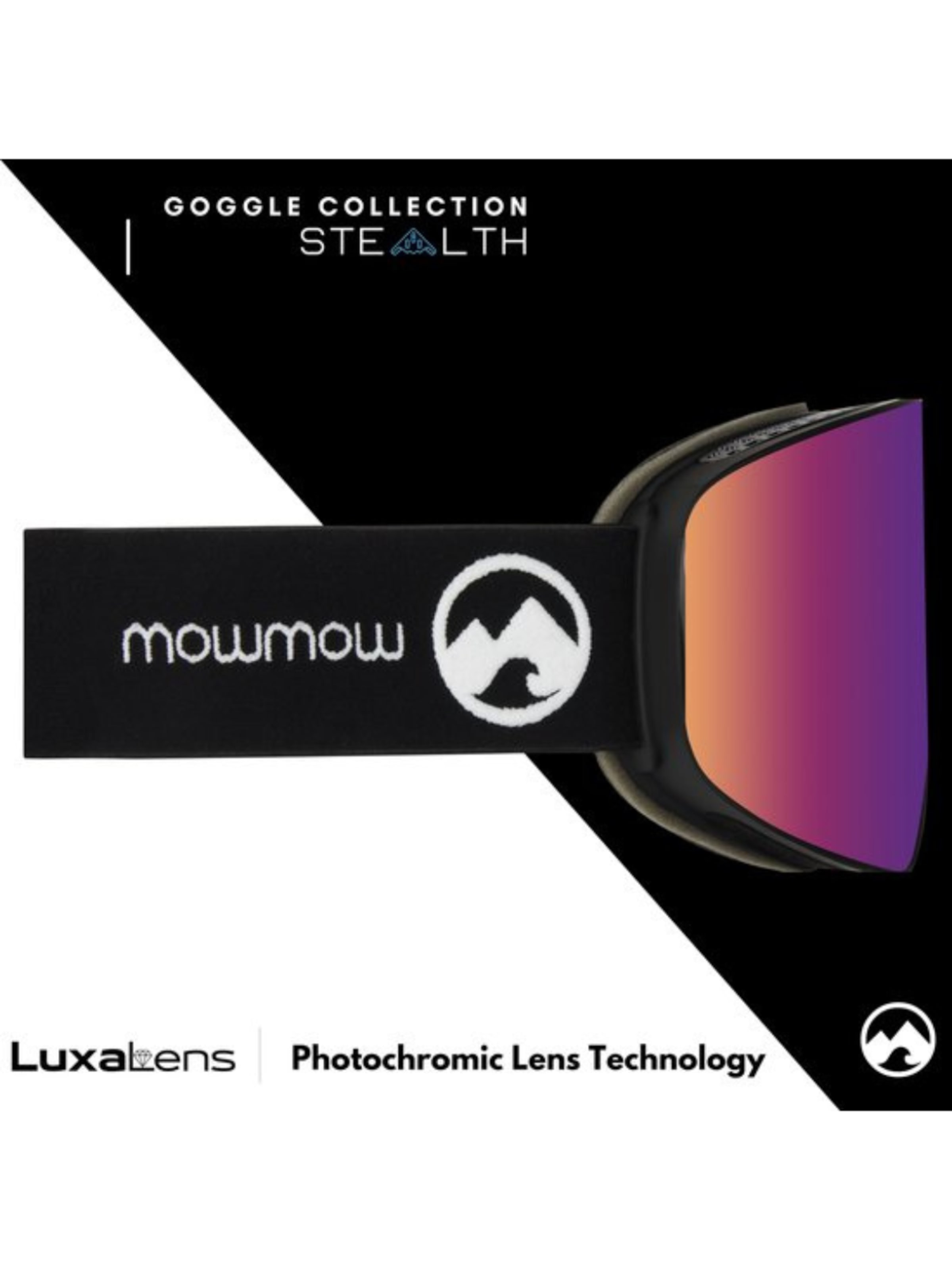Mowmow - Gafas deportivas 'MowMow STEALTH Ski Goggles - Photochromic Lens - ECO: Bioresin Frame & Recycled - UV400 - Unisex' en lila