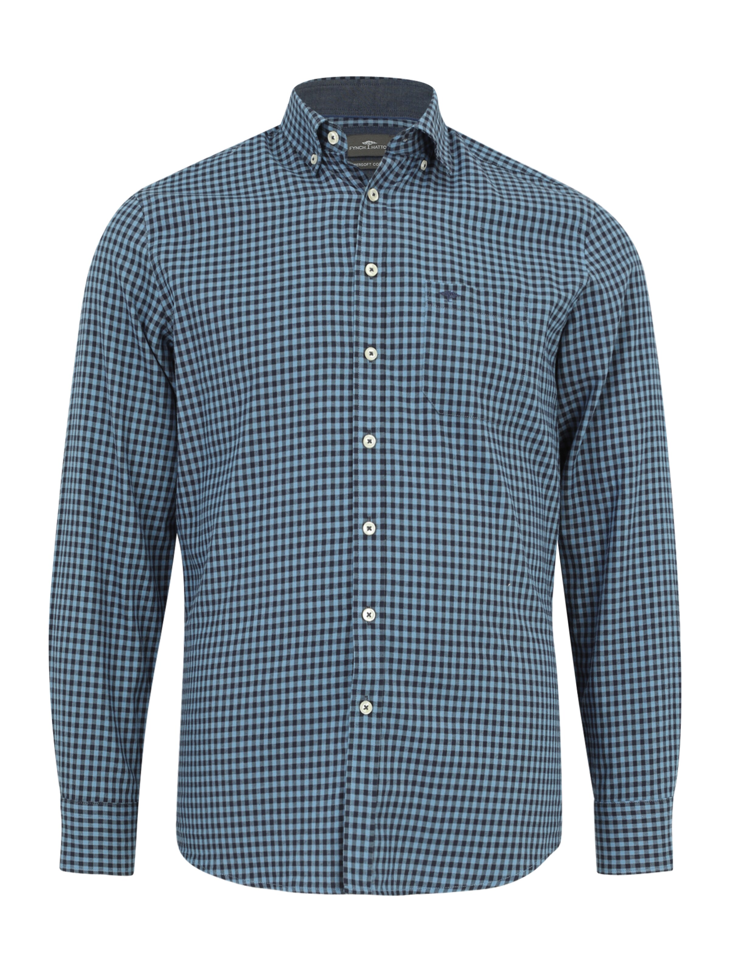 FYNCH-HATTON Regular fit Button Up Shirt in Blue: front