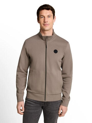 TOM TAILOR Sweat jacket in Grey: front