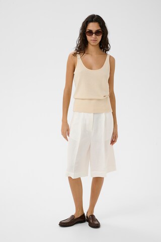 Regular Pantalon à plis 'SLRagna Malika' SOAKED IN LUXURY en blanc : devant