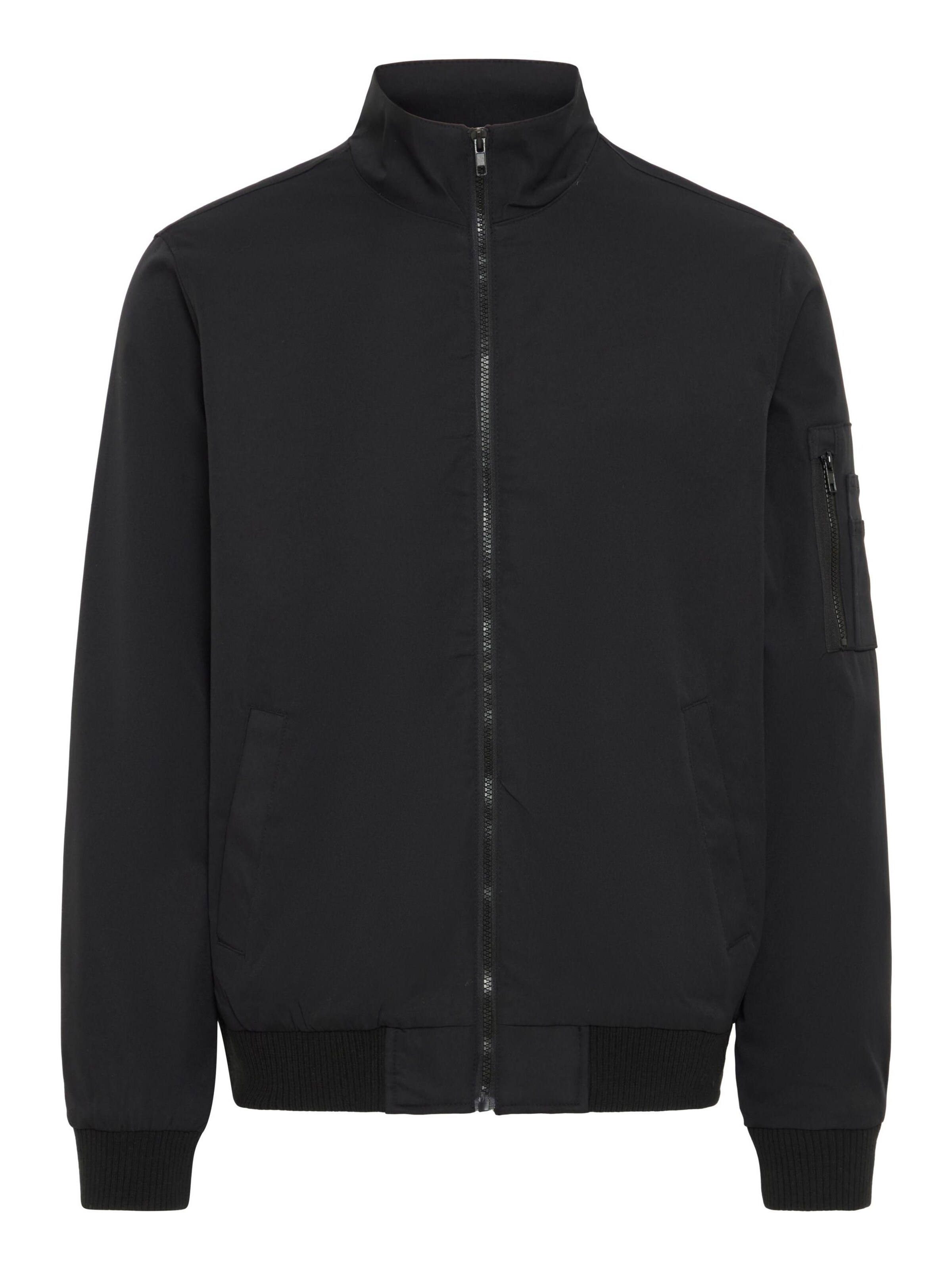 BLEND Fleecejacke ' BHEFI ' in Schwarz: Vorderseite