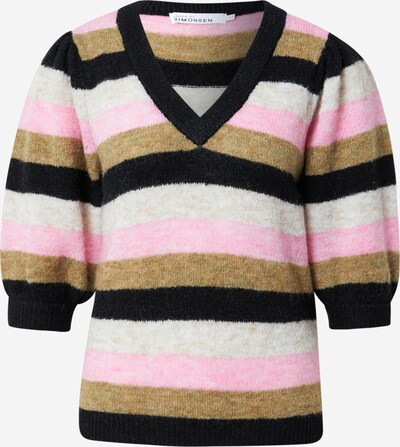 KAREN BY SIMONSEN Pullover 'Candie' in braun / pink / hellpink / schwarz, Produktansicht