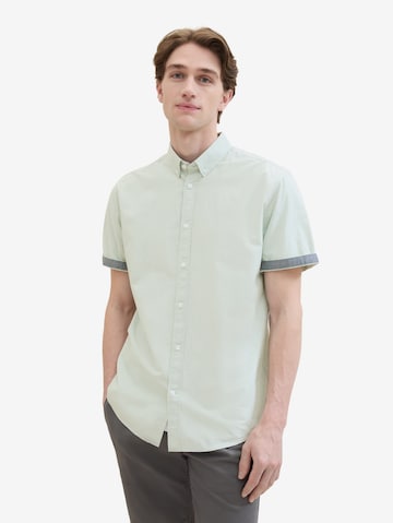 TOM TAILOR Regular fit Button Up Shirt in Green