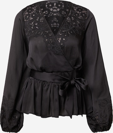 Camicia da donna 'ADORA' di GUESS in nero: frontale