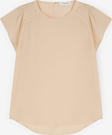 Chemisier MOTIVI en beige : devant