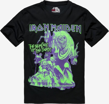 Brandit Shirt 'Iron Maiden' in Zwart: voorkant