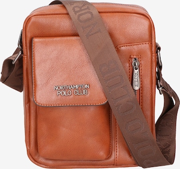 Borsa a tracolla di Northampton Polo Club in marrone: frontale