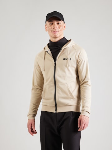 BOSS Jopa na zadrgo | bež barva: sprednja stran