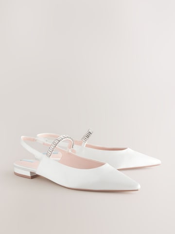 Ballerines à lanières 'Forever Comfort' Next en blanc