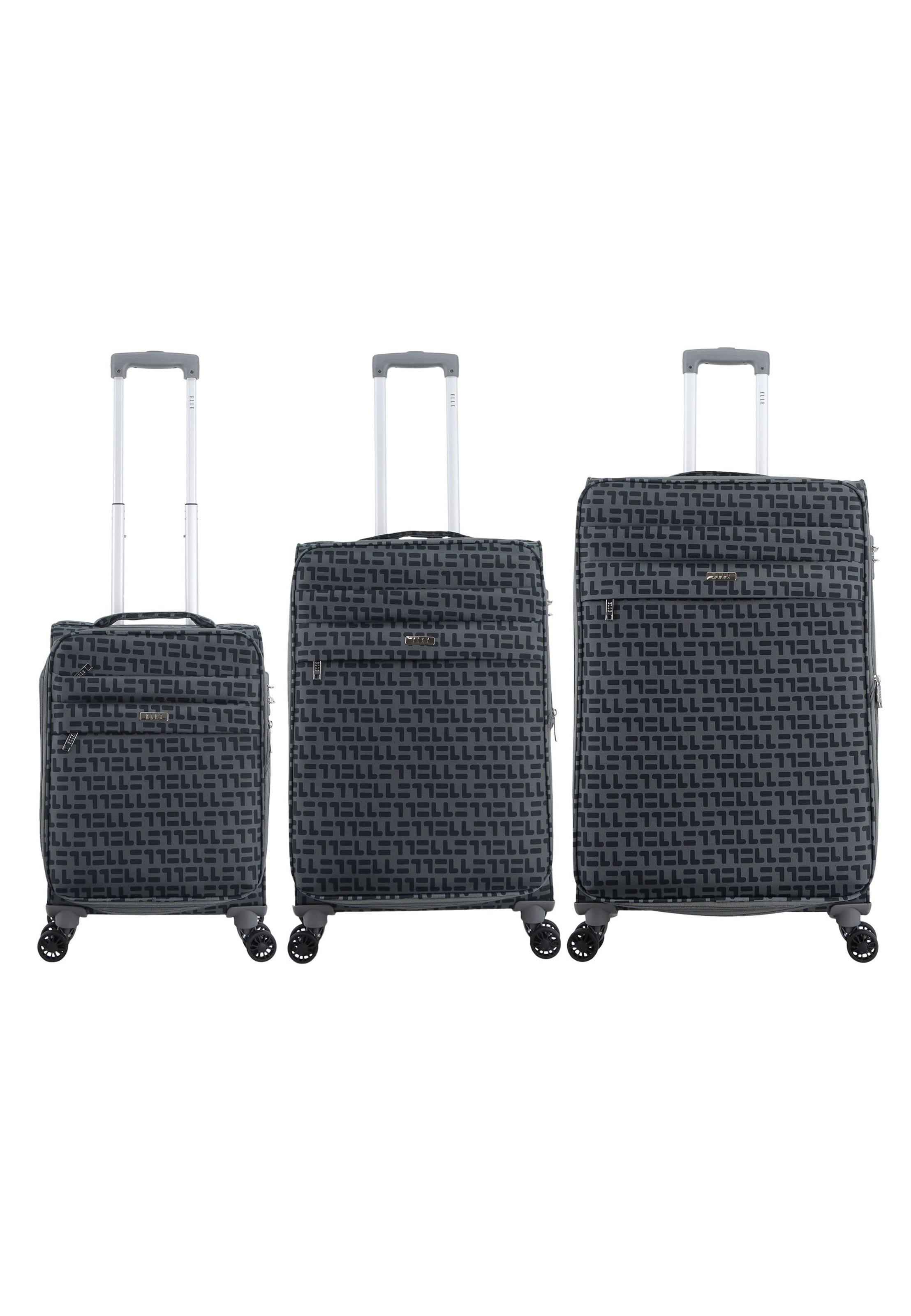 ELLE Suitcase Set 'Couture' in Grey: front