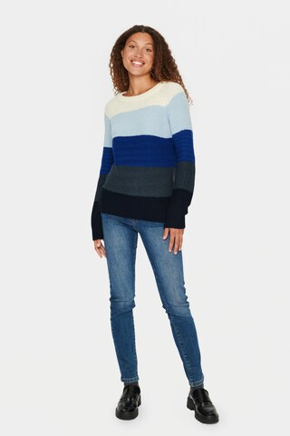 SAINT TROPEZ Sweater 'Brooklyn' in Blue
