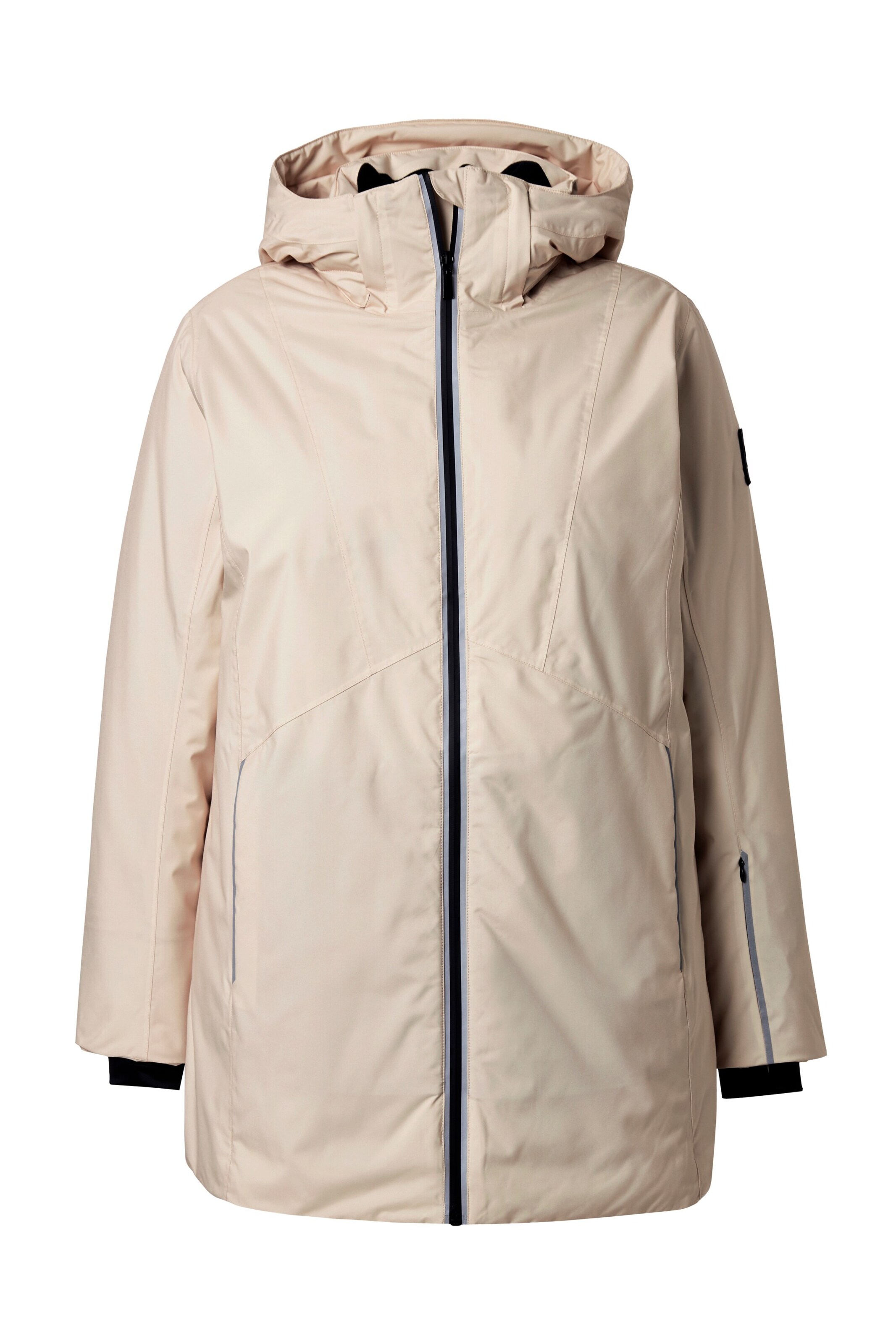 Ulla Popken Weatherproof jacket in Beige: front