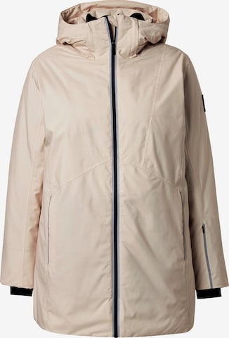 Ulla Popken Functionele jas in Beige: voorkant