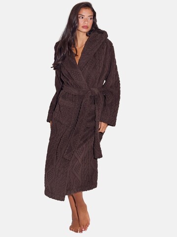 Peignoir long Lipsy en marron : devant