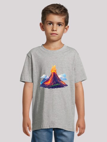 F4NT4STIC Shirt 'Vulkanausbruch' in Grey: front