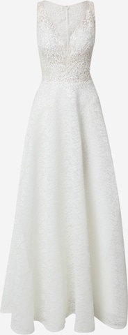 Robe de soirée mascara en blanc : devant
