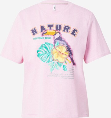 T-shirt 'KAYA' ONLY en rose : devant