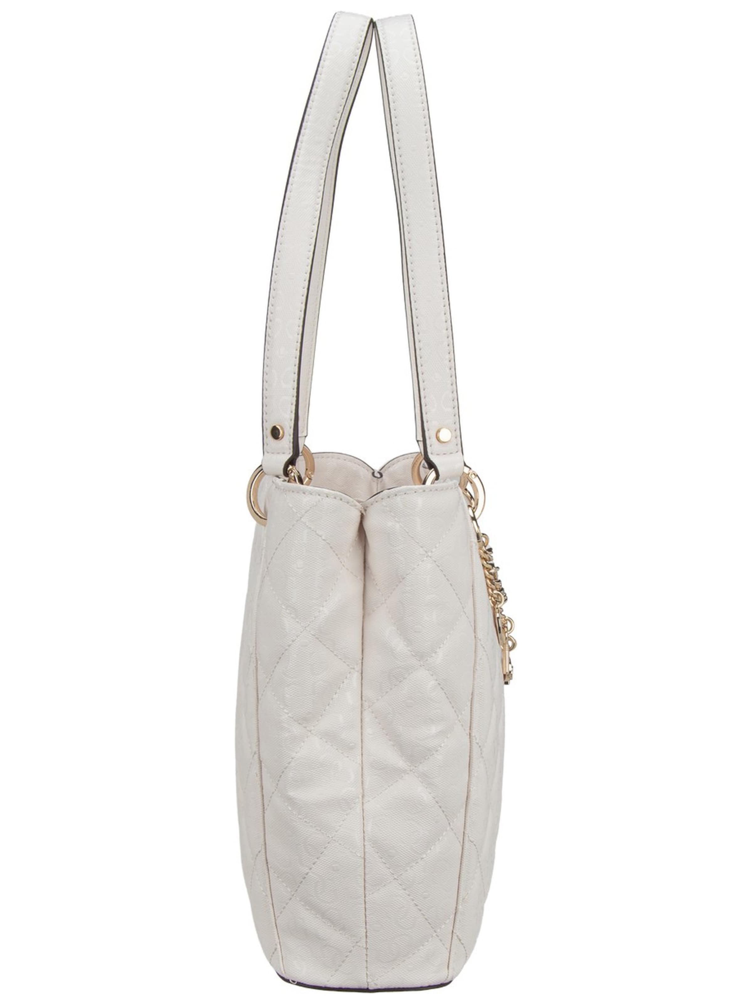 GUESS Handtasche 'Libby Noel' in Weiß