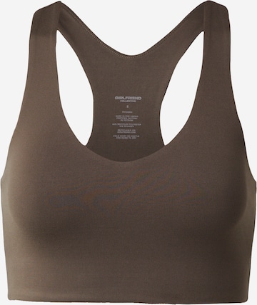 Girlfriend Collective Bustier Biustonosz sportowy 'Float Lola' w kolorze brązowy: przód