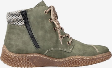 Rieker Lace-Up Ankle Boots in Green