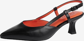 NEWD.Tamaris Slingpumps in Zwart: voorkant