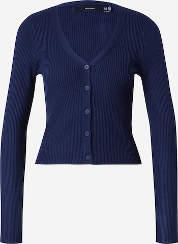 VERO MODA Gebreid vest 'GLORY' in Blauw: voorkant