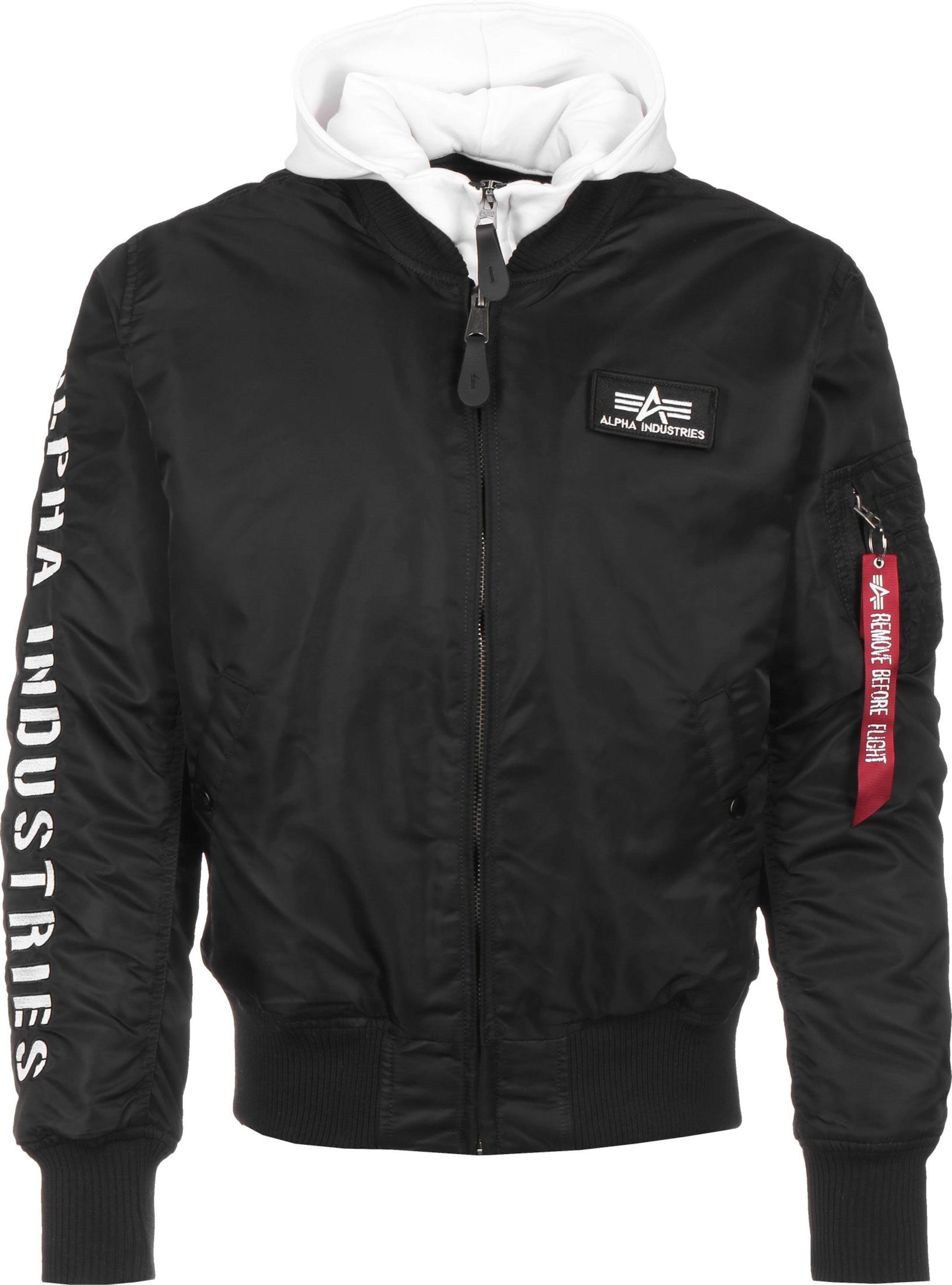 ALPHA INDUSTRIES Jacke in Schwarz: Vorderseite