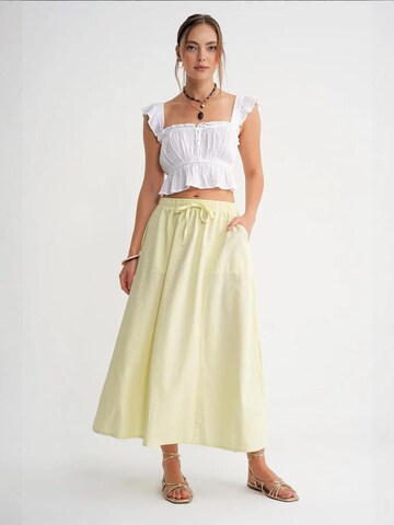 MixRay Skirt in Yellow: front