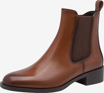 Tamaris - Botas Chelsea en marrón: frente