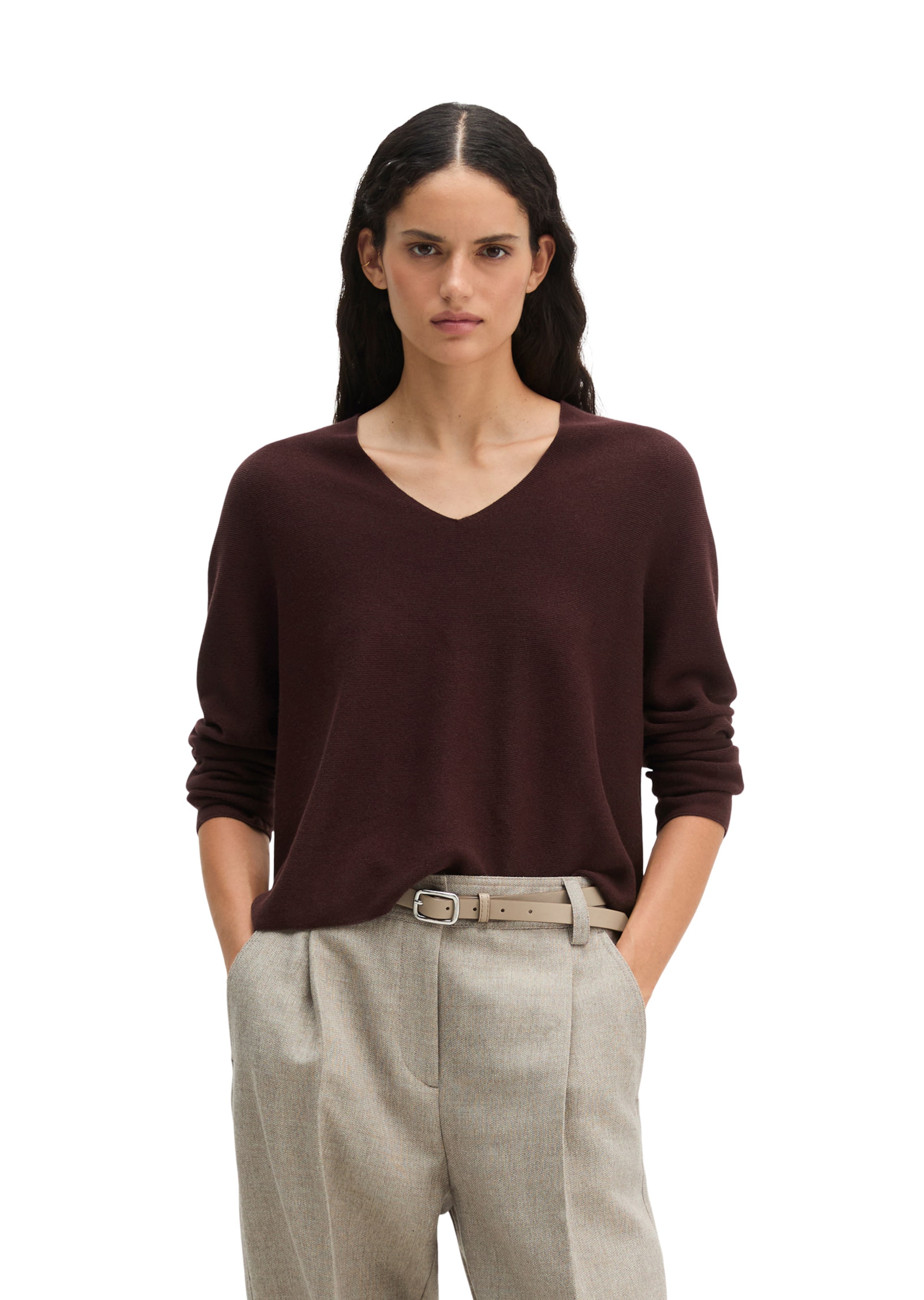 Pull-over Marc O'Polo en rouge : devant