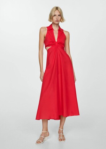 Robe-chemise 'capricor' MANGO en rouge : devant