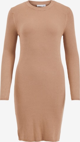 VILA Knitted dress 'Helli' in Brown: front
